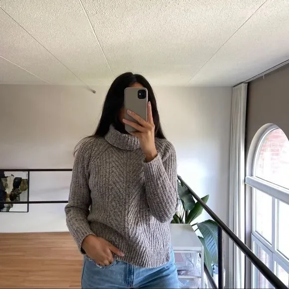 Madewell colorfleck ribbed turtleneck sweater - Picture 4 of 8